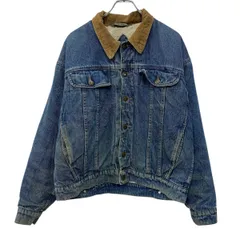 Wrangler デニムジャケット M ブルー ラングラー ボタン 襟コーデュロイ 裏地ボア アメカジ カジュアル アウター デニム 秋冬物 a803-6644
