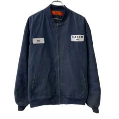 メキシコ製 RED KAP ワークジャケット XL ネイビー ジップアップ 裏地キルティング ワッペン ワーク アウター 春秋物 a803-6653