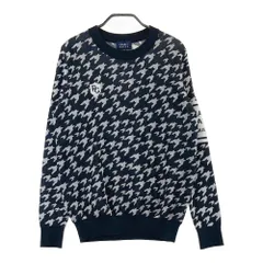 サイズ：0 PEARLY GATES パーリーゲイツ  長袖ニットセーター 千鳥柄 ブラック系 [240101656036] ゴルフウェア レディース ストスト