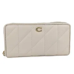 COACH ラウンドファスナー 長財布 レザー アイボリー C8570