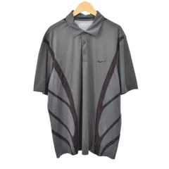 ナイキゴルフ NIKE GOLF DRI-FIT ポロシャツ 半袖 XL グレー ■GY58