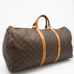 ★3日以内返品可★  LOUIS VUITTON ルイ・ヴィトン モノグラム キャンバス キーポル 60 M41422 ボストンバッグ ブラウン コーティングキャンバス レザー メンズ