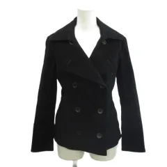 ロートレアモン LAUTREAMONT ジャケット 上着 1 黒 ブラック ダブルブレスト 長袖 テーラードカラー /NP ■ECC002