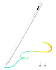 Metapen A8 iPad ペン アップルペンシル代用ペン 2018年～2026年 iPad専用タッチペン 超高感度 極細 Type-C急速充電 ペアリング不要 マグネット吸着 傾き検知 パームリジェクション 軽量 耐摩 初心者/学生/子供/デザイン用/ド