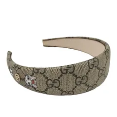 GUCCI GGスプリーム ヘアバンド カチューシャ ヒグチユウコ キャット ベージュ系 847863のサムネイル