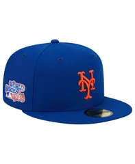 ニューエラ メンズ アクセサリー 帽子 New Era Mens Royal New York Mets 1986 World Series Team Color 59FIFTY Fitted Hat Royal