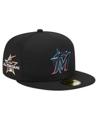 ニューエラ メンズ アクセサリー 帽子 New Era Mens Black Miami Marlins 2017 MLB AllStar Game Team Color 59FIFTY Fitted Hat Black ブラック
