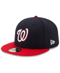 ニューエラ メンズ アクセサリー 帽子 キャップ New Era Washington Nationals Authentic Collection 59FIFTY Cap NavyRed ネイビー