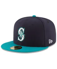 ニューエラ メンズ アクセサリー 帽子 キャップ New Era Seattle Mariners Authentic Collection 59FIFTY Fitted Cap NavyTeal ネイビー