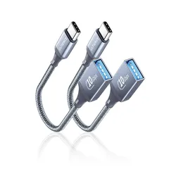 ULTIENCE USB-C to USB-A 変換アダプタ 【10Gbps高速転送 & 60W急速充電】 USB 3.2 Gen2 規格 Type-A (メス) - USB-C (オス) 変換ケーブル OTG対応 在宅勤務/車載/CarPlay/iPho 0