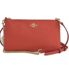 価格改定】 COACH レザー チェーン ポーチ ローズ - メルカリ