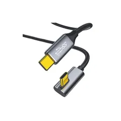 USB-C & USB-C ケーブル L字 Type-c ケーブル PD対応100W/5A急速充電 USB3.1 Gen2(10Gbps高速データ転送) 4K/60Hz映像出力 超高耐久ナイロン タイプc ケーブル MacBook Pro/Air、iPad P