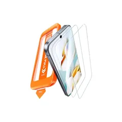 TORRAS For Google Pixel 9a ガラスフィルム 【指紋認証対応】航空宇宙ガラス 周り浮きゼロ 10H+硬度 米軍MIL規格 全面保護 タッチ感度増加 極細ベゼル対応 ラウンドエッジ 超簡単貼り付け ワンプル(Just One Pull) 