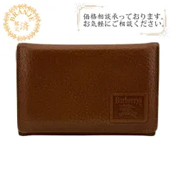 Burberrys バーバリーズ カードケース ヴィンテージ ノバチェック レザー 名刺入れ ブラウン メンズ