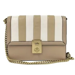 COACH チェーンショルダーバッグ レザー ベージュ D2080-739