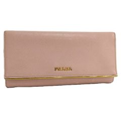 PRADA プラダ サフィアーノ 長財布 フラップ メタルバー 0510-④