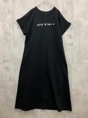 To b. by agnes b. トゥービーバイアニエスベー 袖ロールアップ ロゴロング ワンピース sizeTU/黒 ■◆ レディース