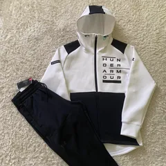 UNDER ARMOUR　アンダーアーマー ハイブリッドニットジャケット　コールドギアパンツ　セット　サイズL ブラック　ホワイト