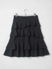 黒フリル レイヤード スカート 新品