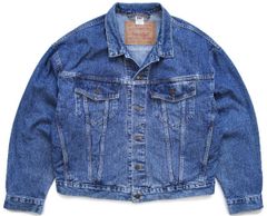 90s メキシコ製 Levi'sリーバイス 70598 デカパッチ デニムジャケット 4ポケット L★オールド ビンテージ トラッカー ビッグサイズ