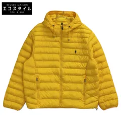 POLO RALPH LAUREN ポロ ラルフローレン ｲｴﾛｰ ﾅｲﾛﾝ ﾊﾟｯｶﾌﾞﾙ 中綿 ﾌｰﾃﾞｨ ｼﾞｬｹｯﾄ XXL