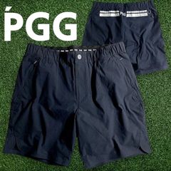 美品 PGG パーリーゲイツ ハーフパンツ 短パン 紺 ネイビー 白 M〜L