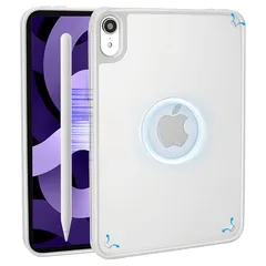 For iPad mini7 mini6 用 ケース 8.3インチ A17 Pro 2024 第7世代 2021 第6世代 カバー 半透明のデザイン Magsafe対応 マグネット搭載 マット感ケース 米軍MIL規格取得 ハイブリット TPUバンパー PC 0