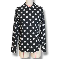 COMME des GARÇONS コムデギャルソン ドット柄 長袖シャツ ブラウス 水玉模様 丸襟 GB10036S 黒 ブラック 白 ホワイト Sサイズ レディース 通年 ゴーゴー古着マルイ北千住店 1 No.1960