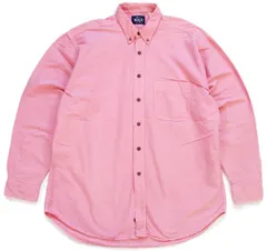 80s USA製 Woolrichウールリッチ 無地 ボタンダウン コットンシャツ ピンク L★ビンテージ アウトドア ビッグサイズ