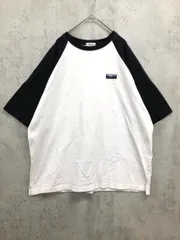 THE CRAFT CREW PRODUCTS ヘビーウェイト ビッグシルエット ラグランスリーブクルーネック Tシャツ sizeL/白/黒 ■■ メンズ