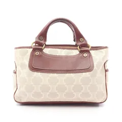 セリーヌ CELINE ハンドバッグ ブギーバッグ パリマカダム ベージュ/ブラウン キャンバス レザー ブギーバッグ レディース Used B