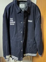 カーハート WIP レターマン ジャケット ネイビー XL