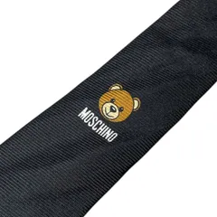 ☆モスキーノ ネクタイ メンズ クマ ブラック MOSCHINOのサムネイル