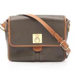 セリーヌ CELINE ショルダーバッグ ガンチーニ カーキ レザー ガンチーニ ショルダーバッグ レディース Used B