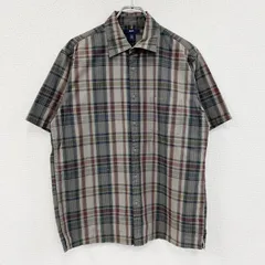 古着 used　00s　OLD GAP　オールドギャップ　半袖チェックシャツ　ヴィンテージ　マルチカラー　茶　ブラウン　Mサイズ