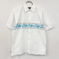 古着 used　00s　Body Glove　ボディグローブ　半袖アロハシャツ　ヴィンテージ　白　ホワイト　Lサイズ