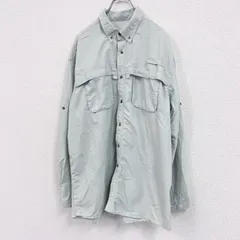 古着 used　L.L.Bean　エルエルビーン　長袖ナイロンシャツ　フィッシングシャツ　ライトグリーン　XLサイズ