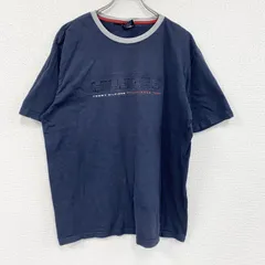 古着 used　00s　TOMMY HILFIGER　トミーヒルフィガー　半袖プリントTシャツ　紺　ネイビー　Lサイズ