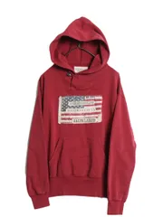 【お得なクーポン配布中!】 デニム&サプライ ラルフローレン スウェット フード パーカー メンズ S / ポロ ヴィンテージ 加工 星条旗 トレーナー 裏起毛 プルオーバー