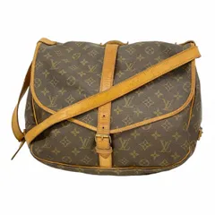 【6cd5518-h】ルイヴィトン ショルダーバッグ モノグラム ソミュール35 M42254 ブラウン【中古】レディース