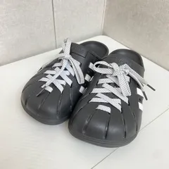 【カスタム/紐付き】adidas アディレッタ クロッグ サンダル ブラック 25.5cm