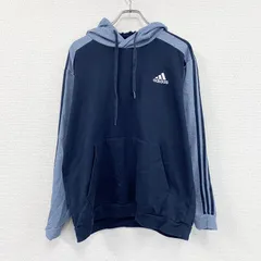 古着 used　adidas　アディダス　スウェットパーカー/フーディー　パフォーマンスロゴ　紺　ネイビー　XLサイズ