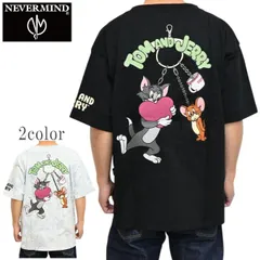 NEVER MIND ネバーマインド トムとジェリー tjn-2614 ビッグシルエット 半袖Ｔシャツ 天竺半袖TEE ユニセックス トップスtjn-2614のサムネイル