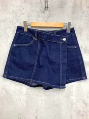 美品 ZARA ザラ 6164/117/407 巻きスカート風 ショート デニムパンツ sizeXS/ブルー ■■ レディース