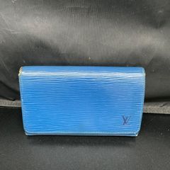 LOUIS VUITTON エピ 二つ折り財布 ブルー - メルカリ