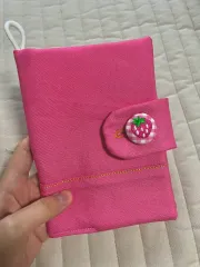 ダイアリーカバー A6 カバーリン꼬마店舗 いちご ピンク