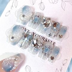 現品 ネイルチップ ワンホン レース ドット キルティング リボン