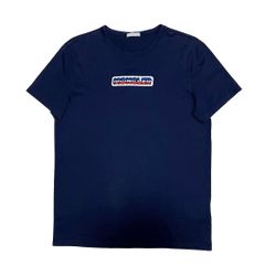 モンクレール 四角刺繍ロゴ M ワッペン ネイビー Tシャツ 3S12 モンクレール 四角刺繍ロゴ M ワッペン ネイビー Tシャツ 3S12