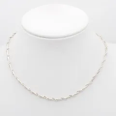 S489 ヴィンテージ 925 ITALY刻印 ネックレス スネーク ボールチェーン デザイン シルバー