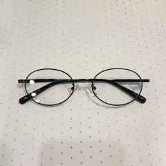 新品) ギークシック 円型 メガネ ブラック